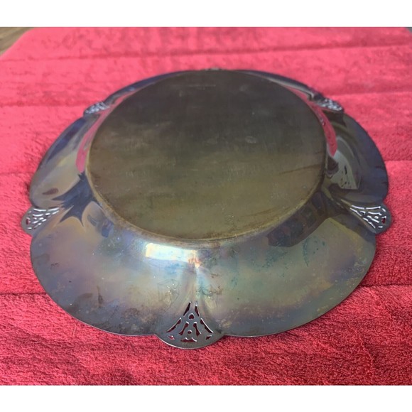 Vintage Wm Rogers 411 Silverplate Serving Tray Platter - Oval 11" x 8-1/4" - Picture 4 of 4